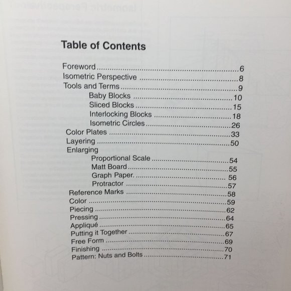 Isometric Perspective Baby Blocks Dimensional Design Quilts Pattern Paperback - Picture 5 of 11